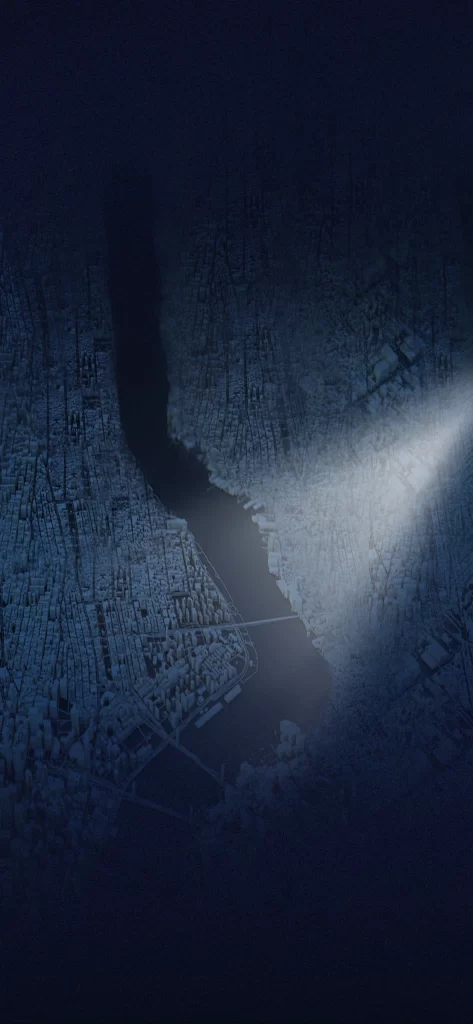 Cityscape Light Shadow Dark Blue