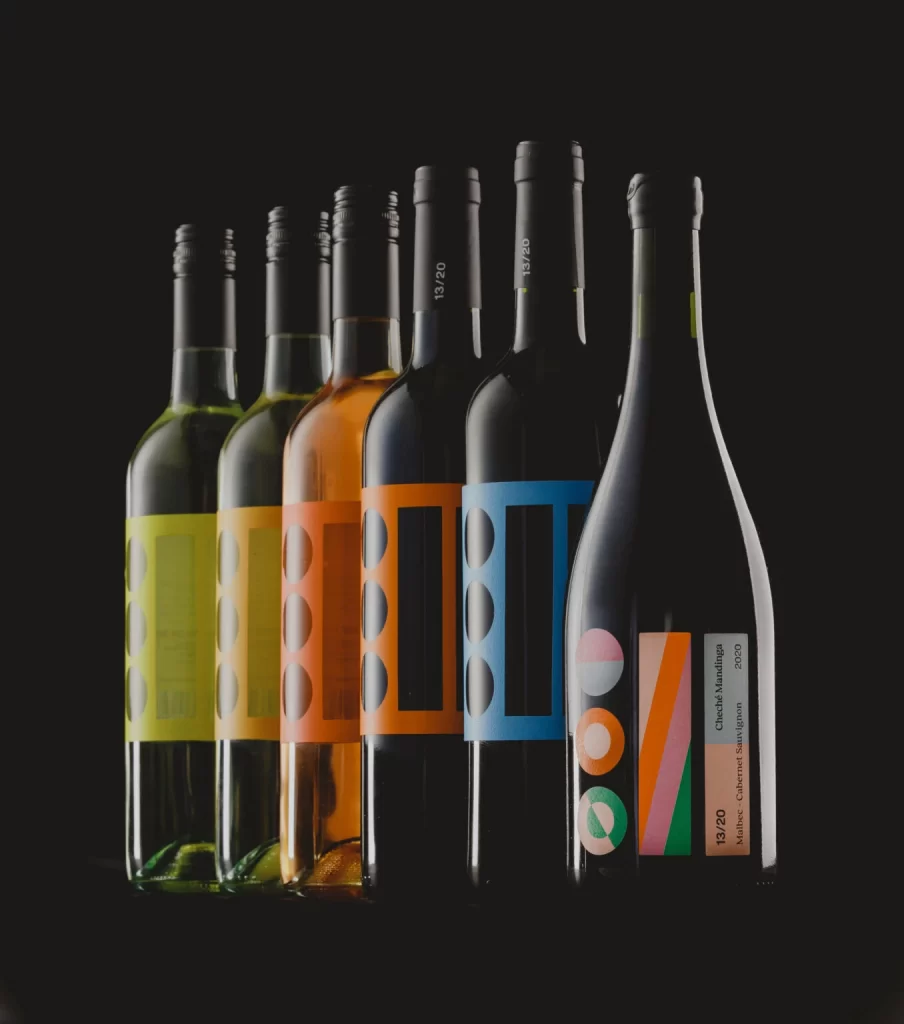 Colorful Wine Bottle