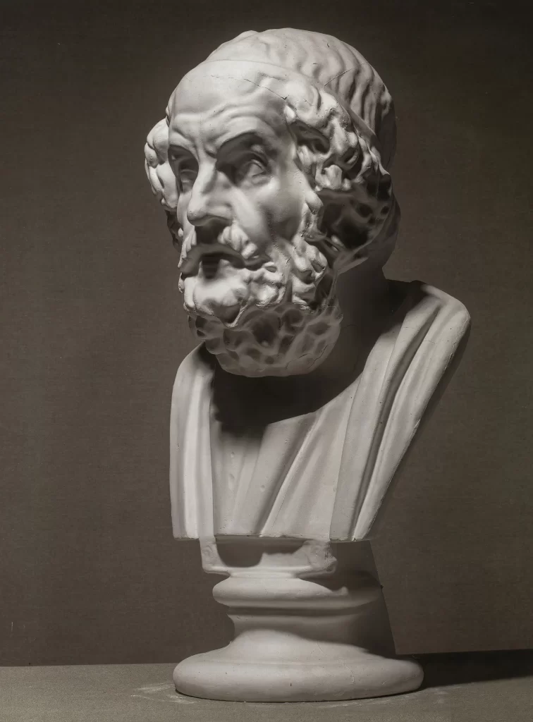 Homer Plaster Bust Front View