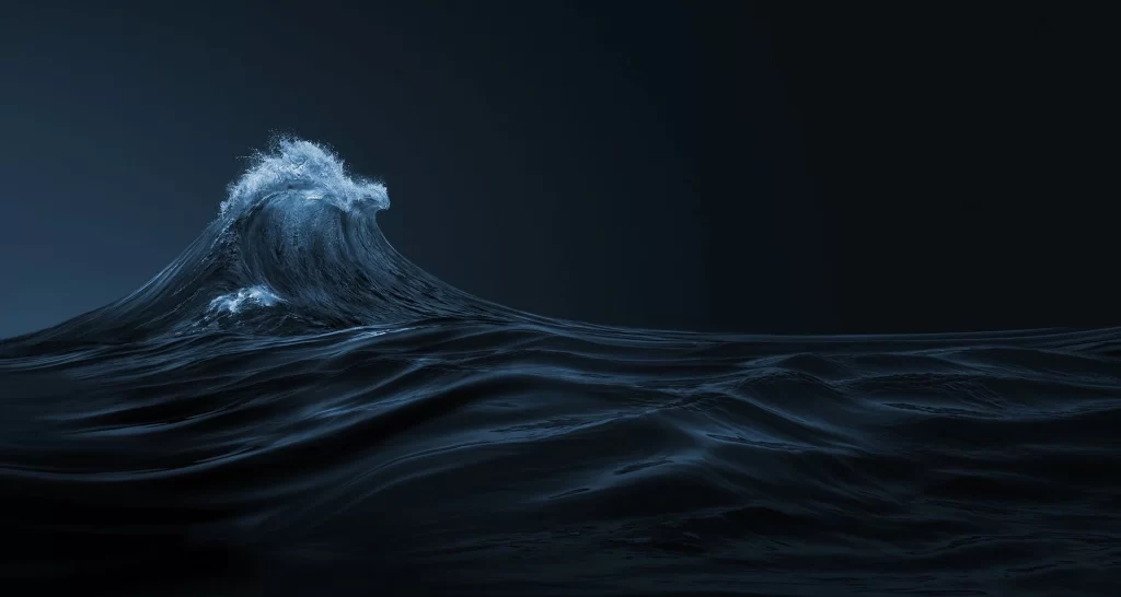 Dark Wave 3D Background