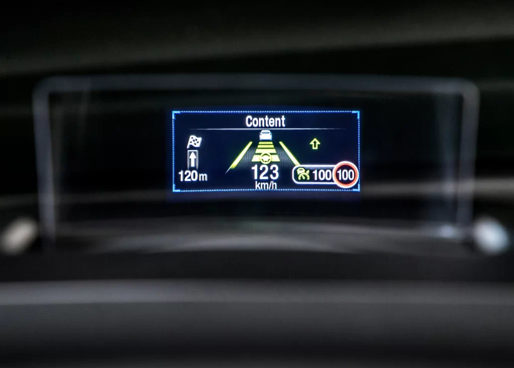 Digital Speedometer Navigation Dashboard View