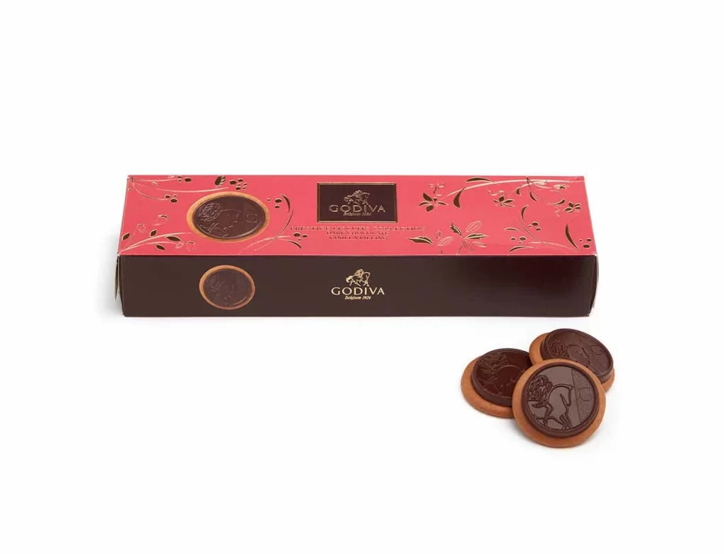 Godiva Lady Noir Chocolate Biscuits 12 pc. Packaging