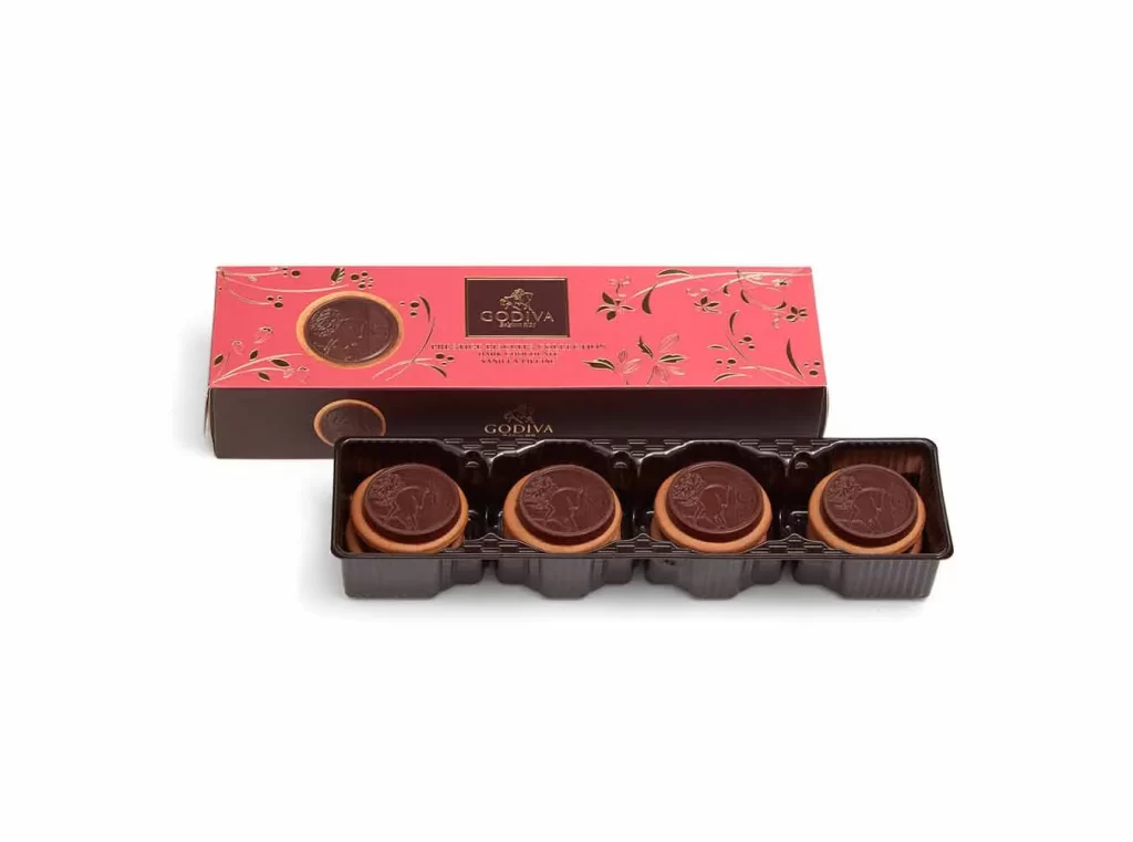 Godiva Lady Noir Chocolate Biscuits 12 pc. Packaging