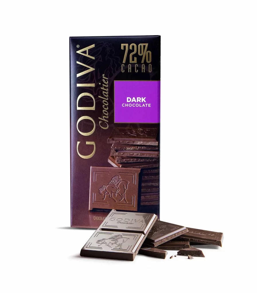 Godiva Large 72 Dark Chocolate Bar Set of 10 Packaging
