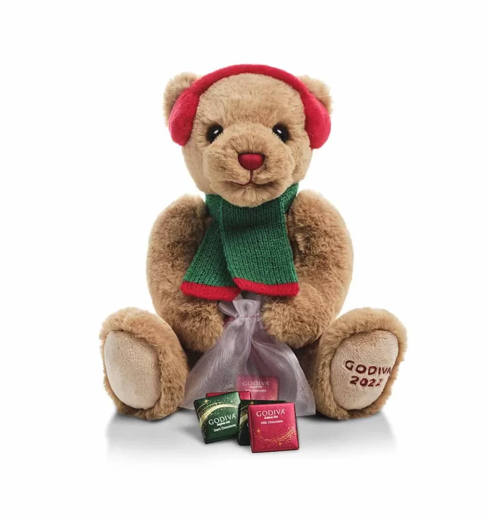 Godiva Limited Edition 2022 Holiday Bear Packaging