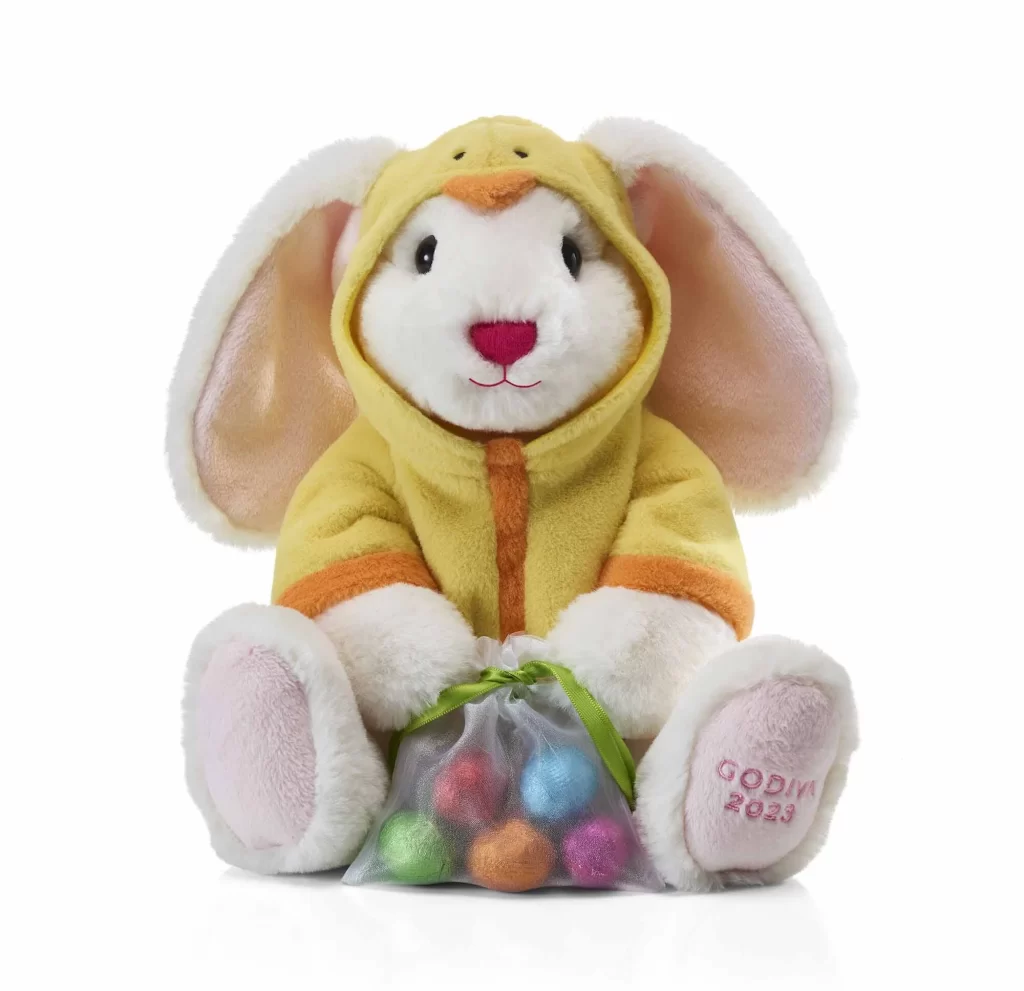 Godiva Limited Edition 2023 Spring Plush Bunny Packaging