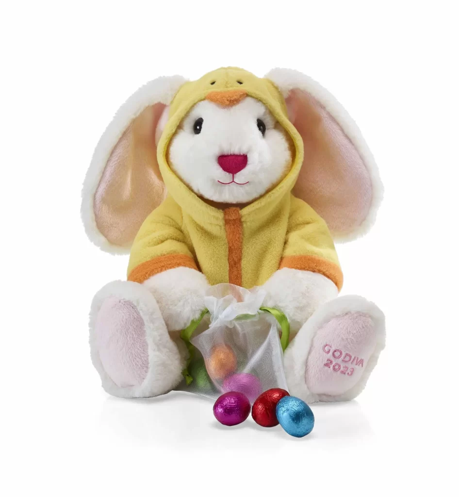 Godiva Limited Edition 2023 Spring Plush Bunny Packaging