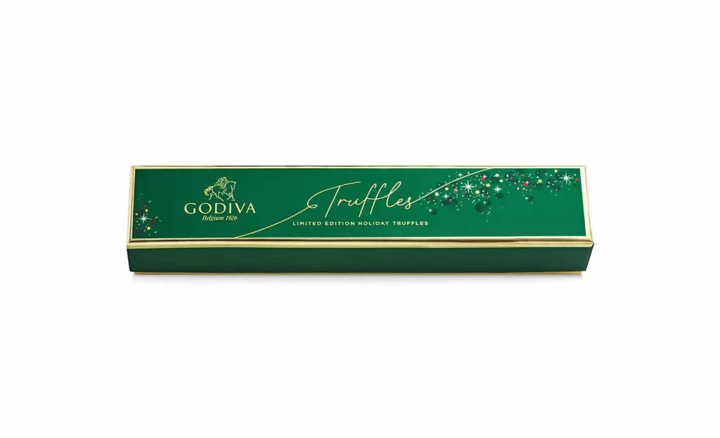 Godiva Limited Edition Holiday Truffle Flight 6 pc. Packaging