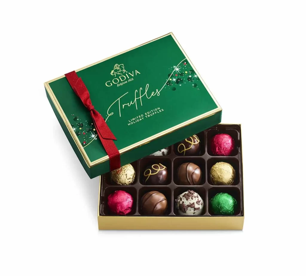Godiva Limited Edition Holiday Truffles 12 pc. Packaging