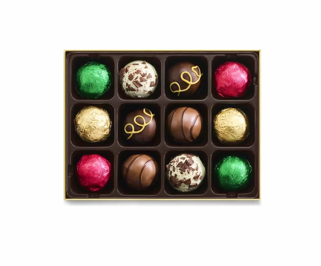 Godiva Limited Edition Holiday Truffles 12 pc. Packaging