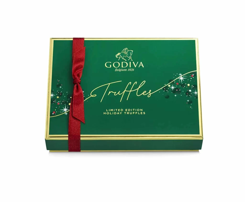 Godiva Limited Edition Holiday Truffles 12 pc. Packaging