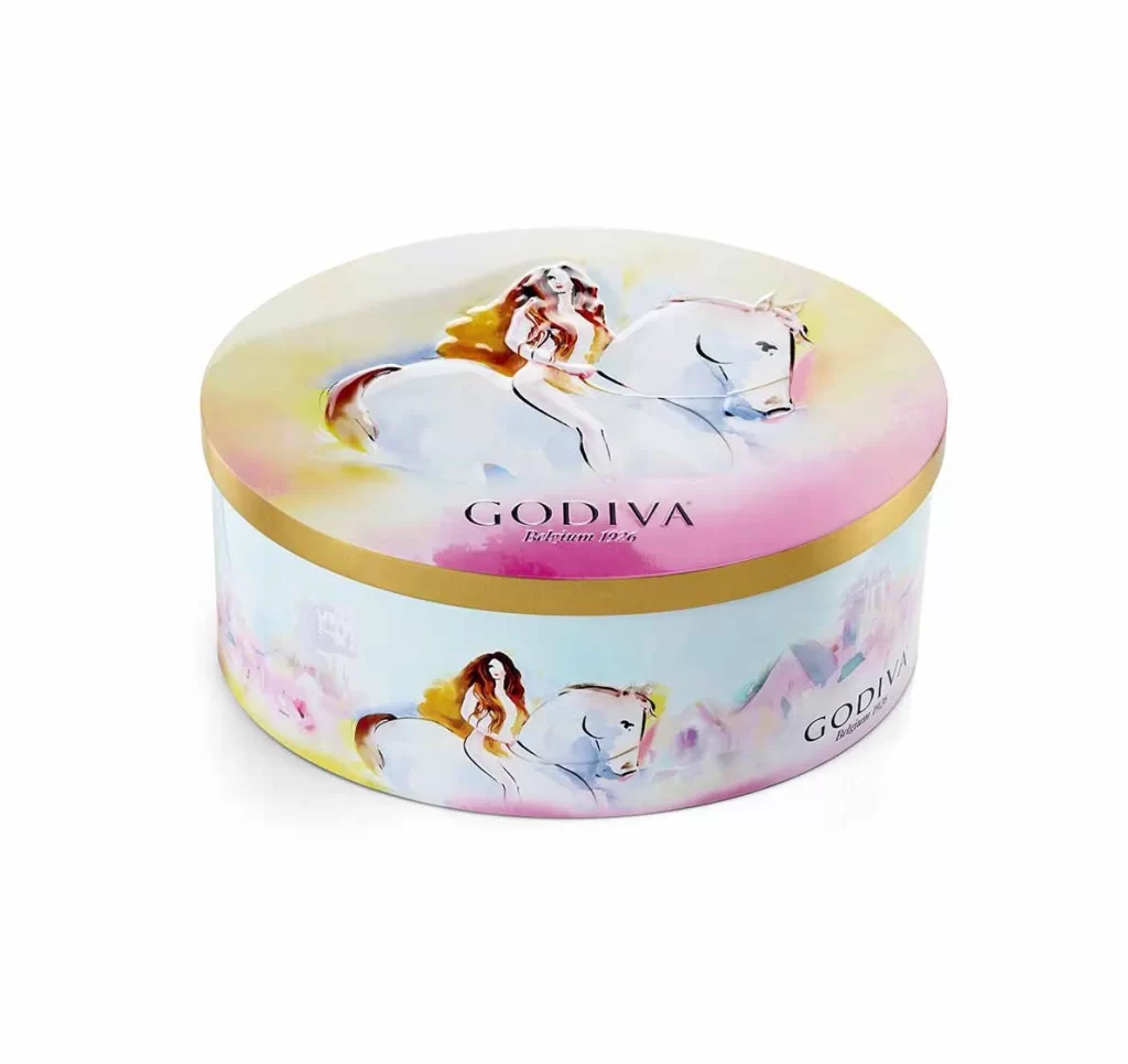 Godiva Limited Edition Lady Godiva Tin 36 pc. Packaging