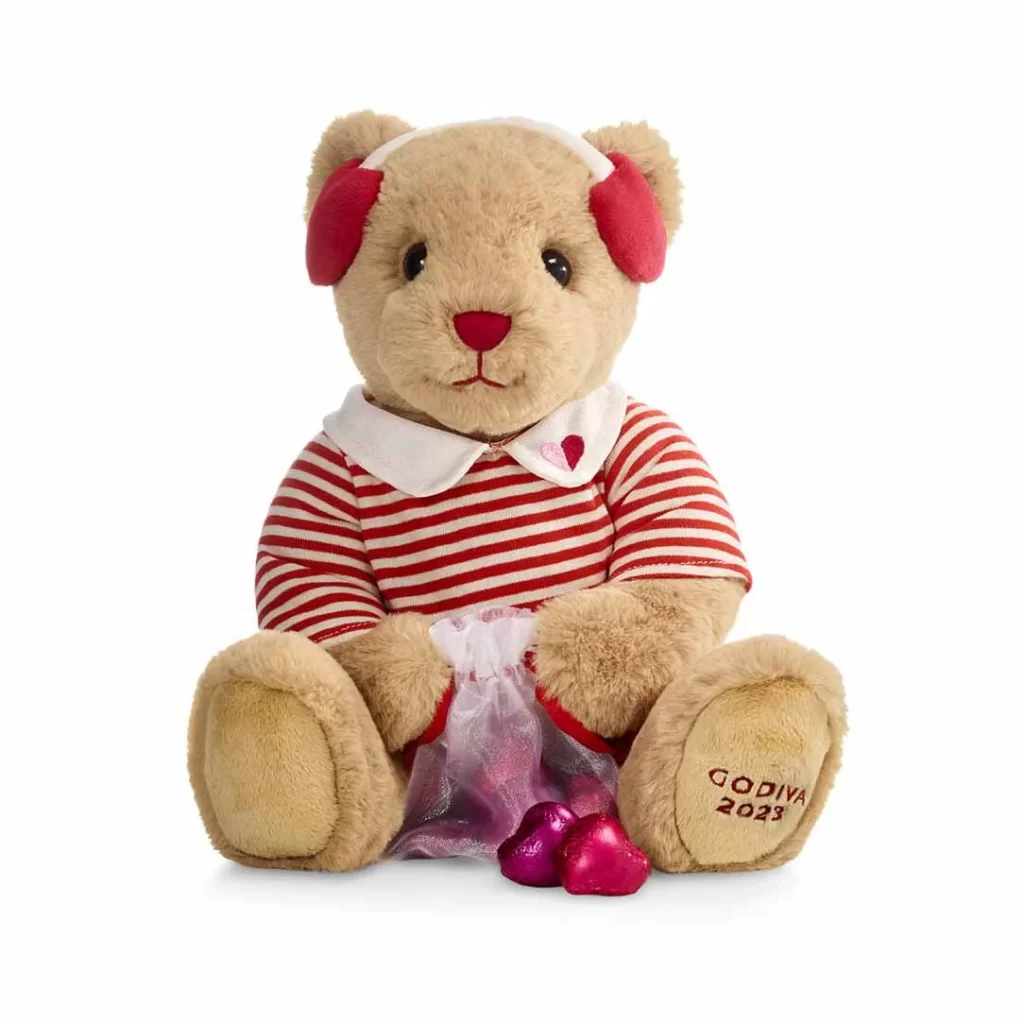 Godiva Limited Edition Valentines Day 2023 Plush Bear Packaging