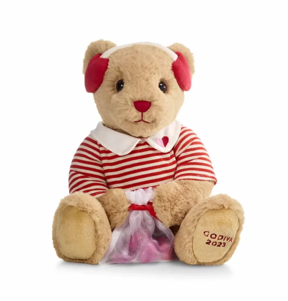 Godiva Limited Edition Valentines Day 2023 Plush Bear Packaging