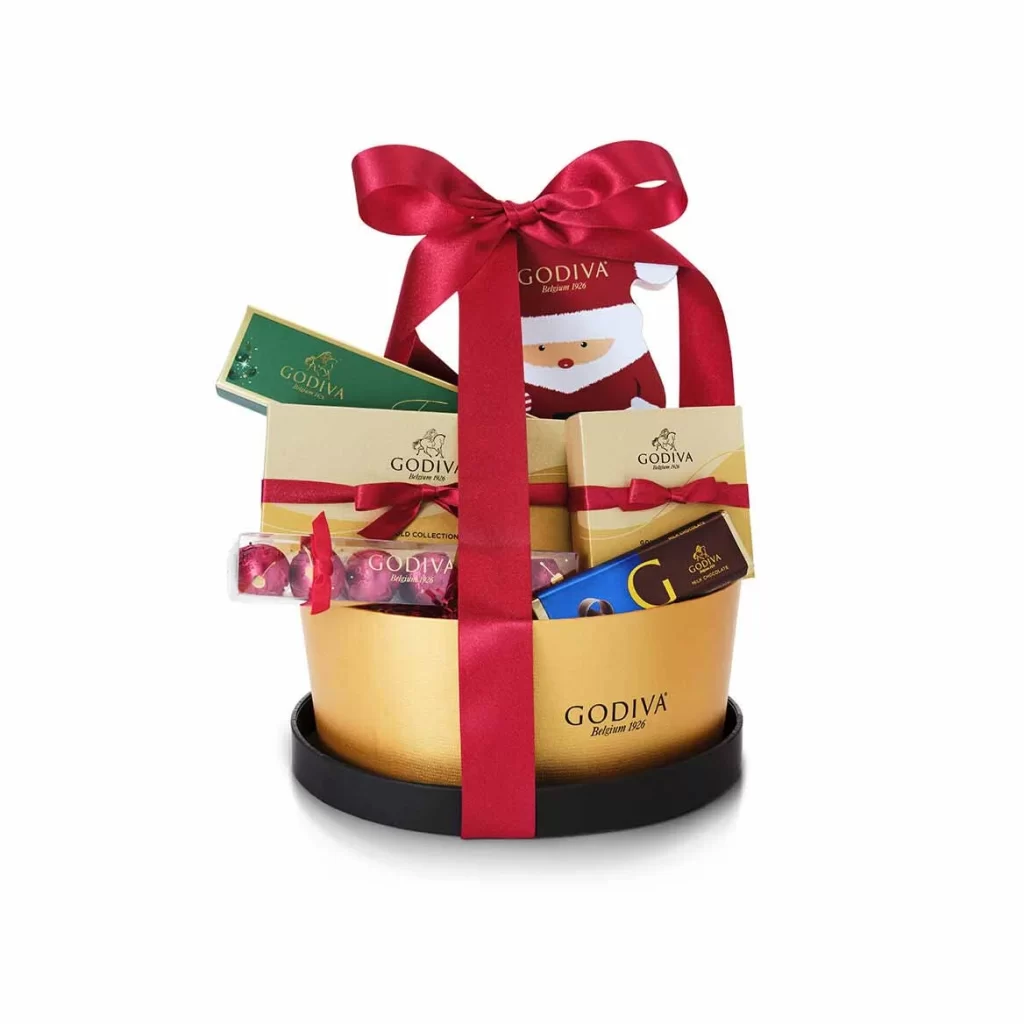 Godiva Make It Merry Chocolate Gift Basket Packaging