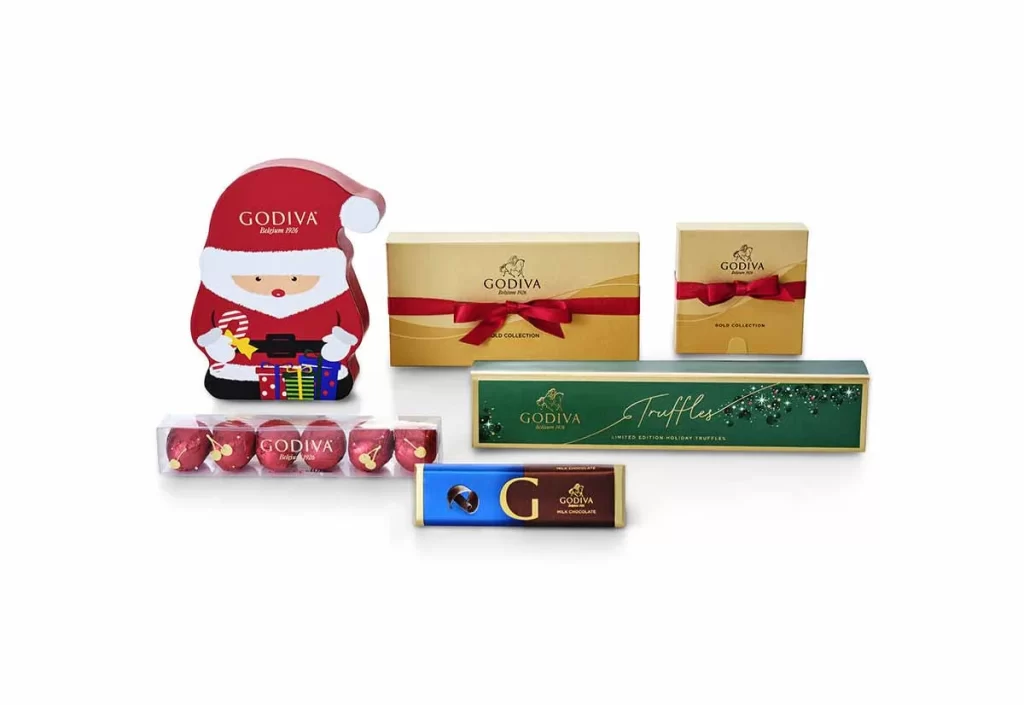Godiva Make It Merry Chocolate Gift Basket Packaging