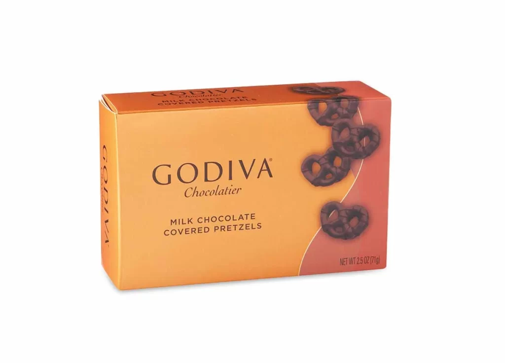 Godiva Milk Chocolate Covered Mini Pretzels Set of 20 Packaging