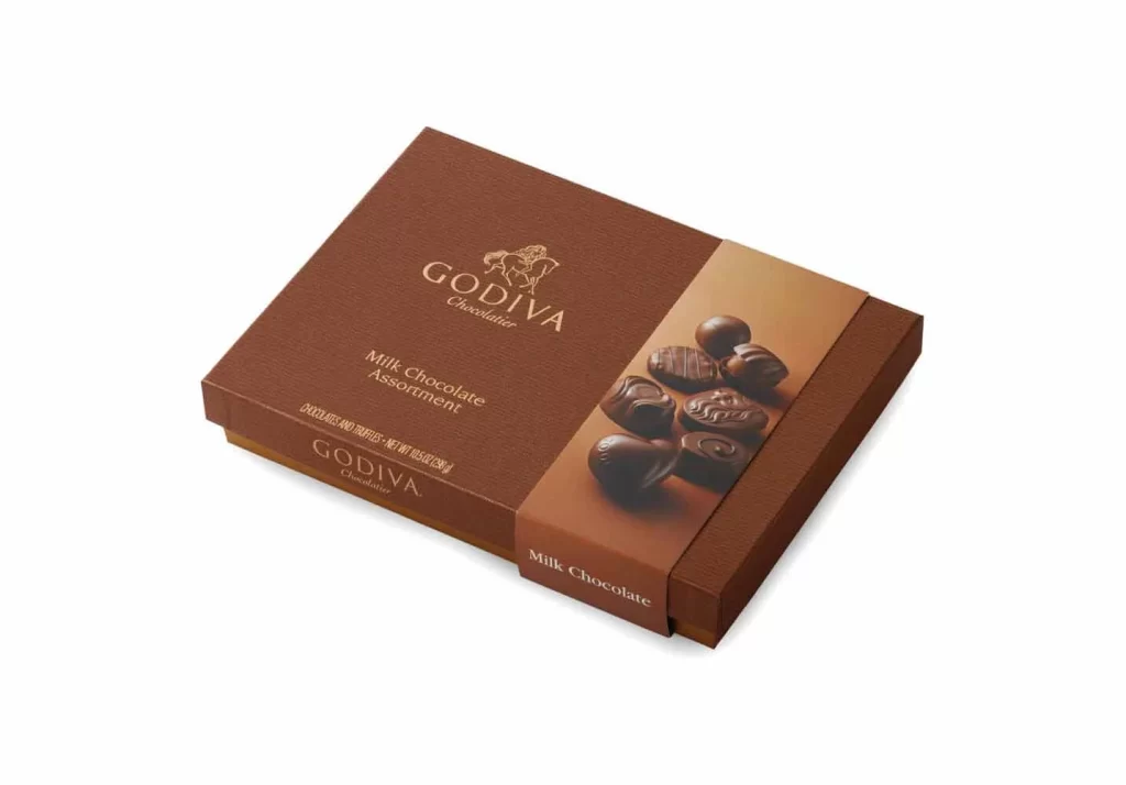 Godiva Milk Chocolate Gift Box 22 pc. Packaging