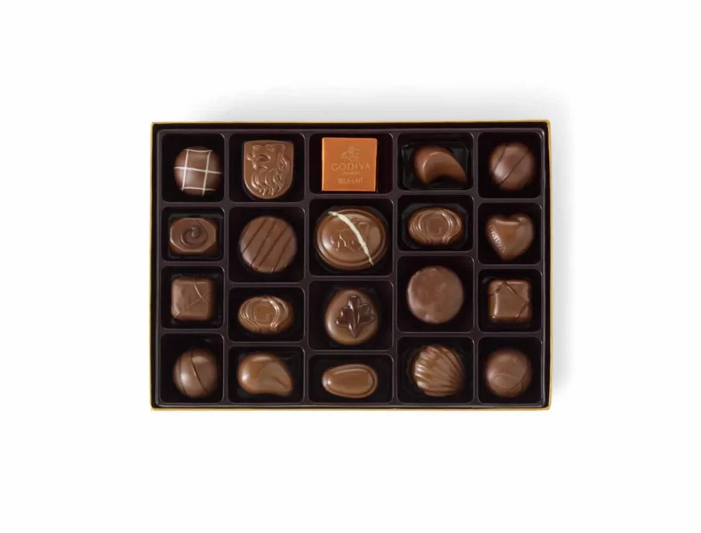 Godiva Milk Chocolate Gift Box 22 pc. Packaging