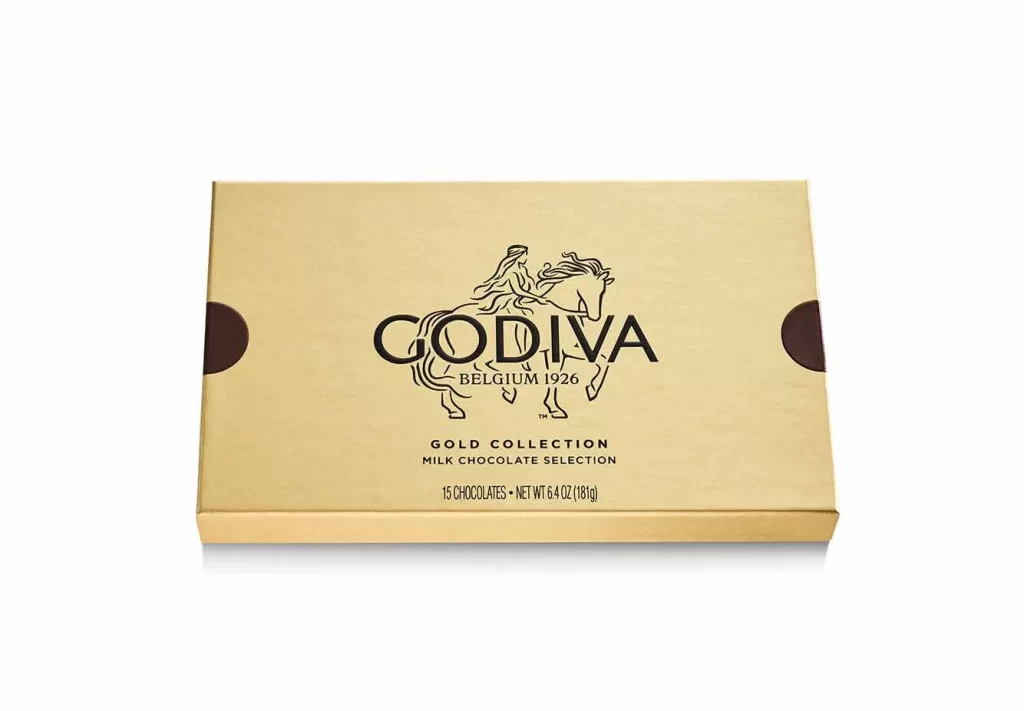 Godiva Milk Chocolate Gold Gift Box 15pc. Packaging