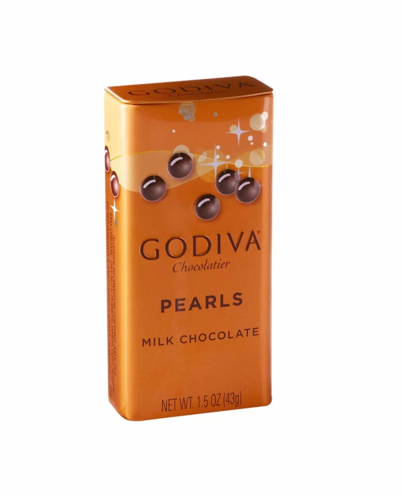 Godiva Milk Chocolate Pearls Set of 18 Packaging