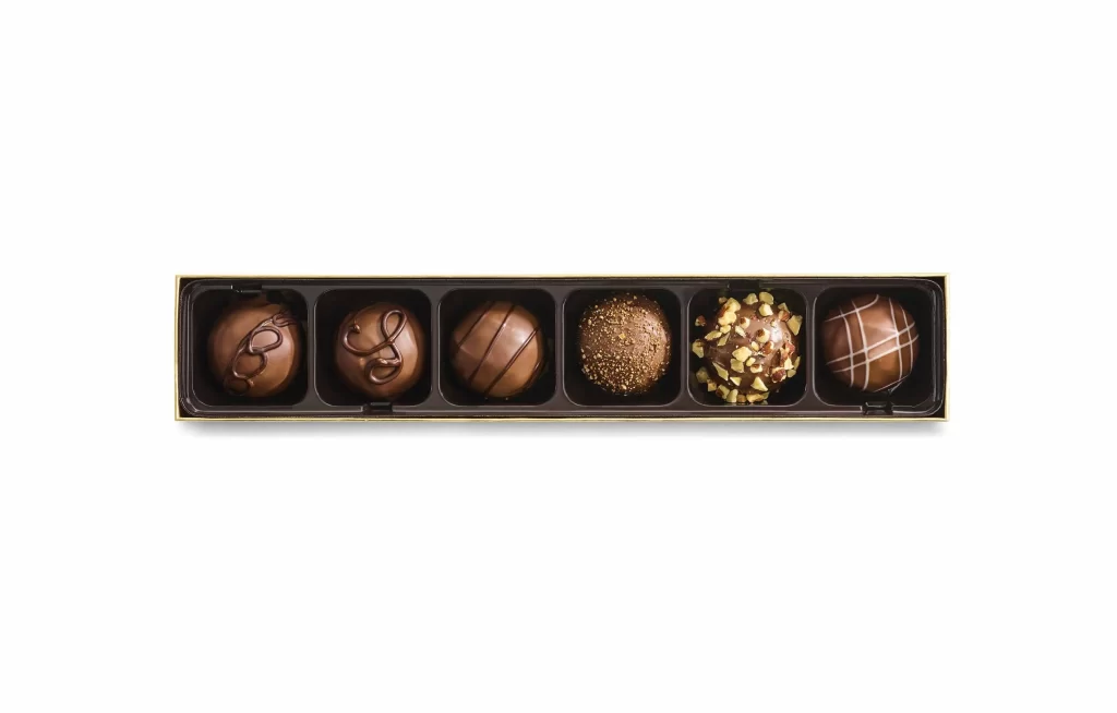 Godiva Milk Chocolate Truffle Flight 6pc. Packaging