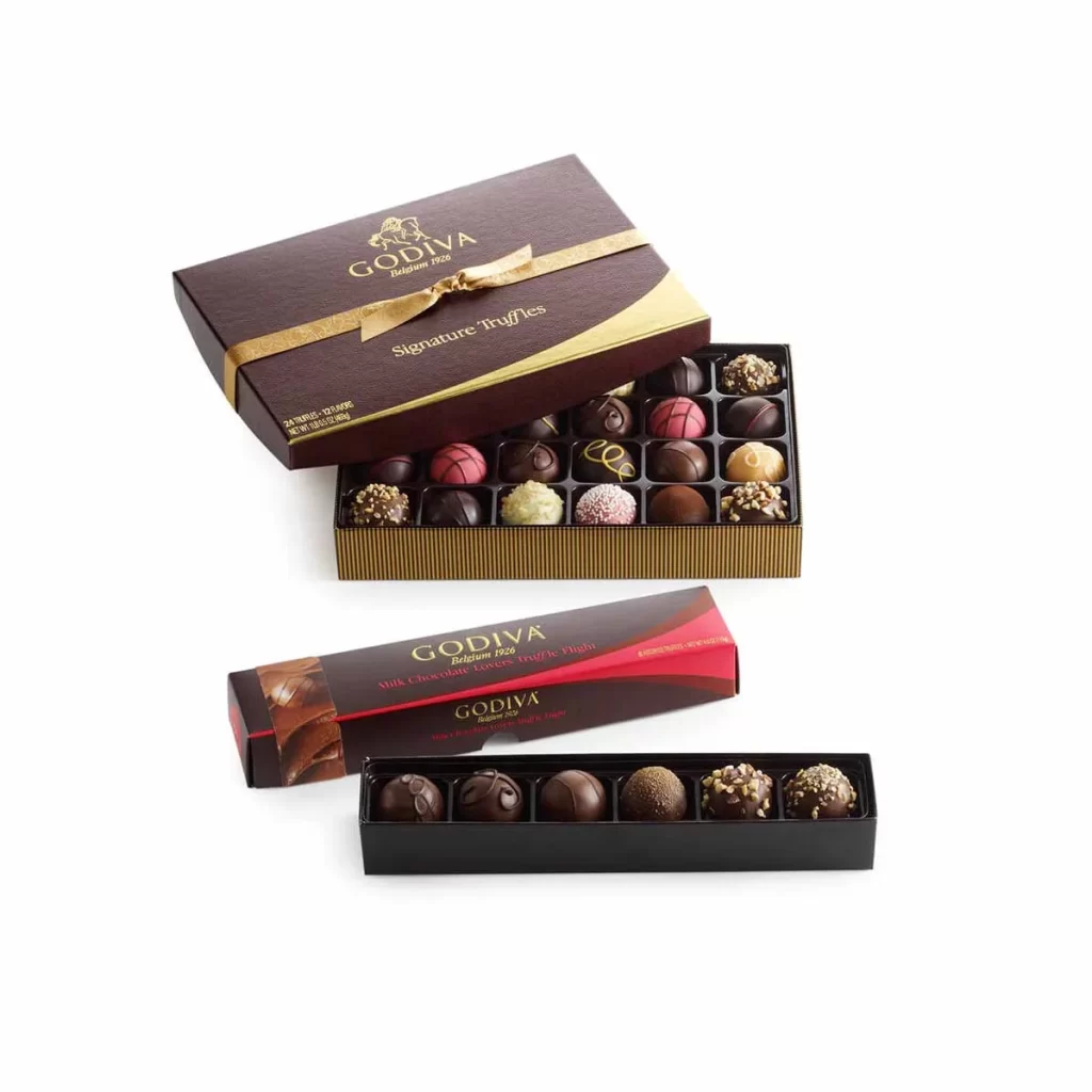 Godiva Milk Chocolate Truffle Lovers Gift Set Packaging