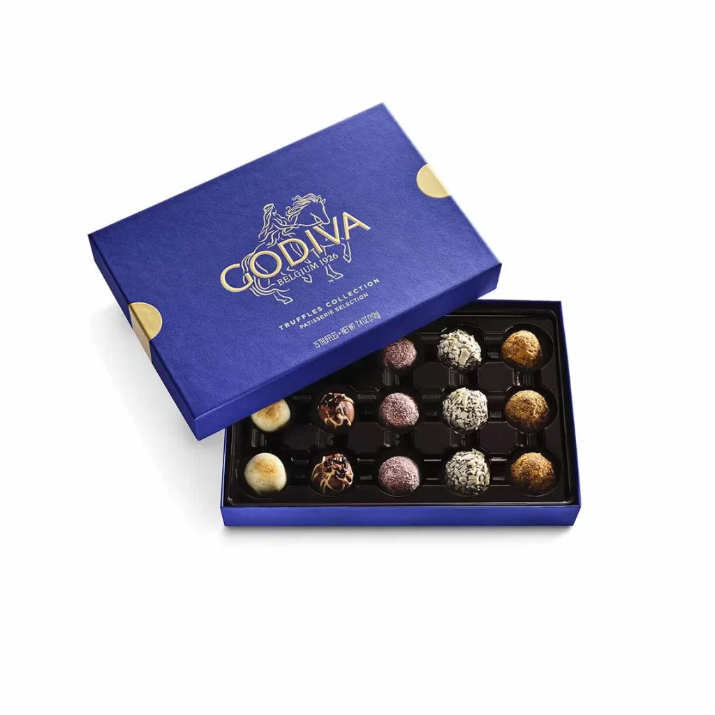 Godiva Patisserie Chocolate Truffles Gift Box 15pc. Packaging