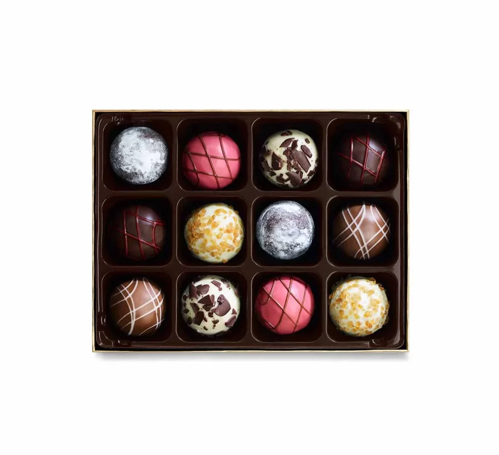 Godiva Patisserie Dessert Truffles Gift Box 12 pc. Packaging