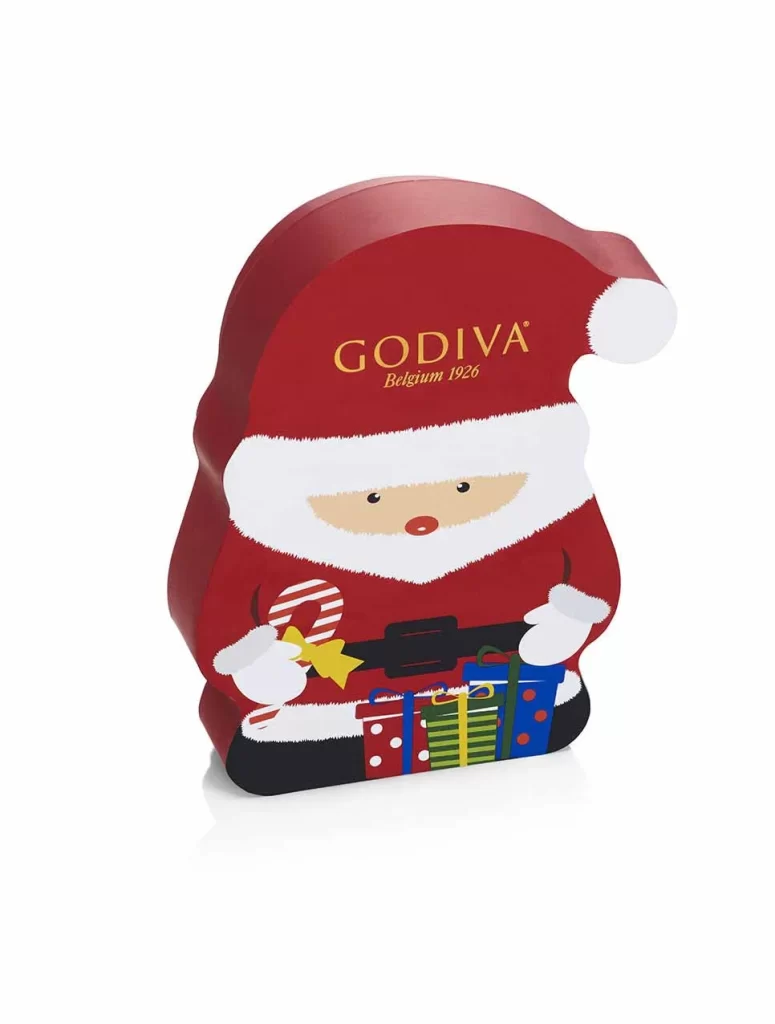 Godiva Santa Box With Chocolate Truffles 8 pc. Packaging