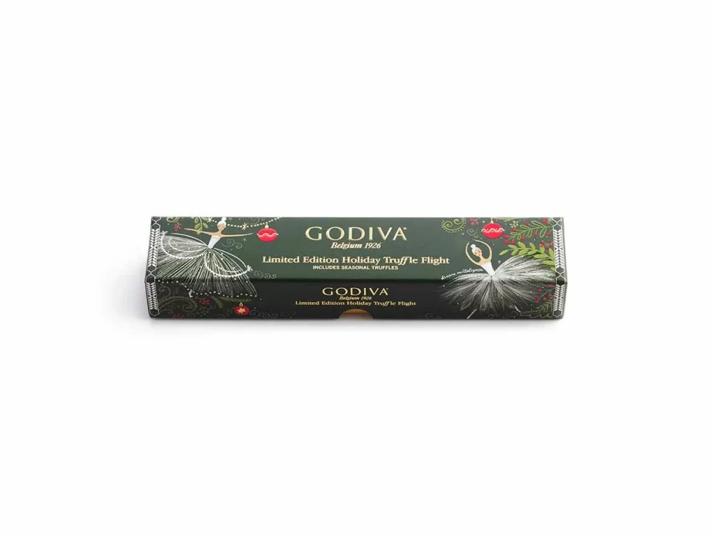 Godiva Seasonal Chocolate Truffle Flight 6 pc. Packaging