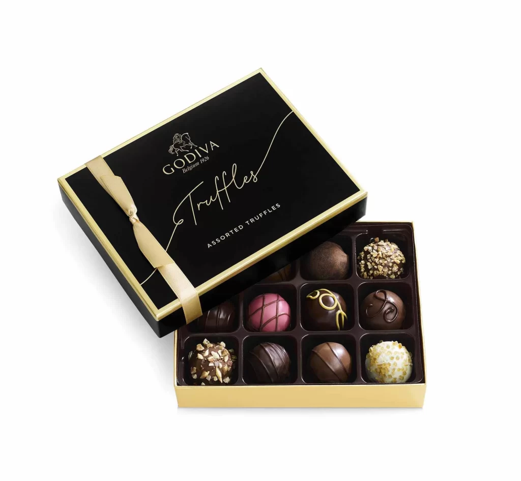 Godiva Signature Chocolate Truffles Gift Box 12 pc. Packaging