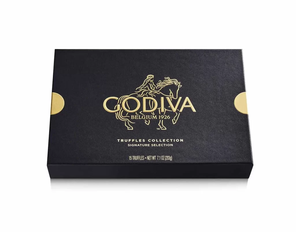 Godiva Signature Chocolate Truffles Gift Box 15pc. Packaging