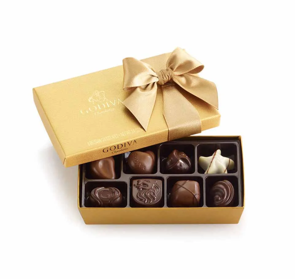 Godiva Signature Gift Basket Classic Ribbon Packaging