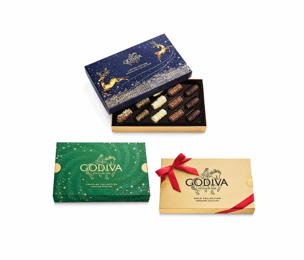 Godiva The Ultimate Holiday Trio Gift Set Packaging