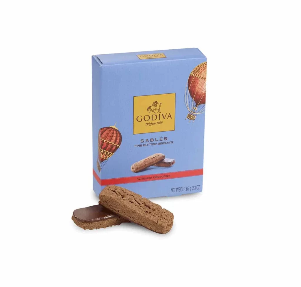 Godiva Ultimate Chocolate Sabls Biscuit 6 pc. Packaging