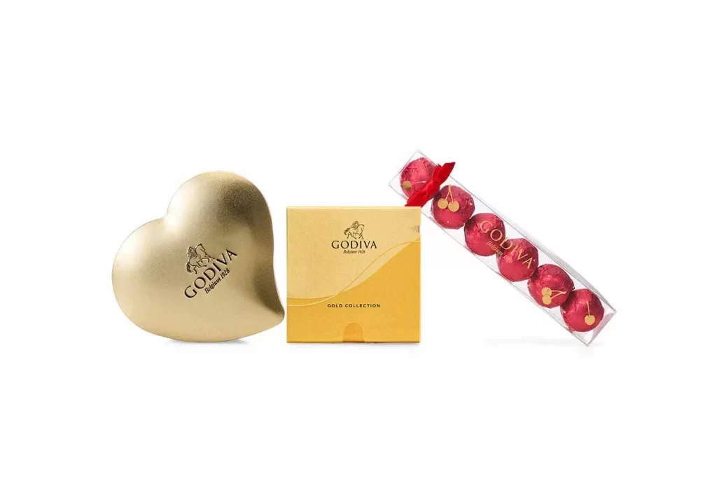 Godiva Valentines Chocolate Novelties Gift Set Packaging
