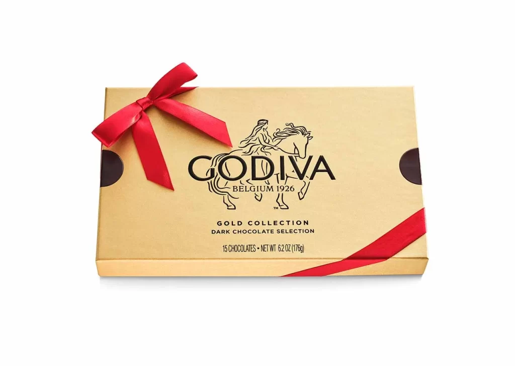 Godiva Valentines Dark Chocolate Lovers Gift Set Packaging