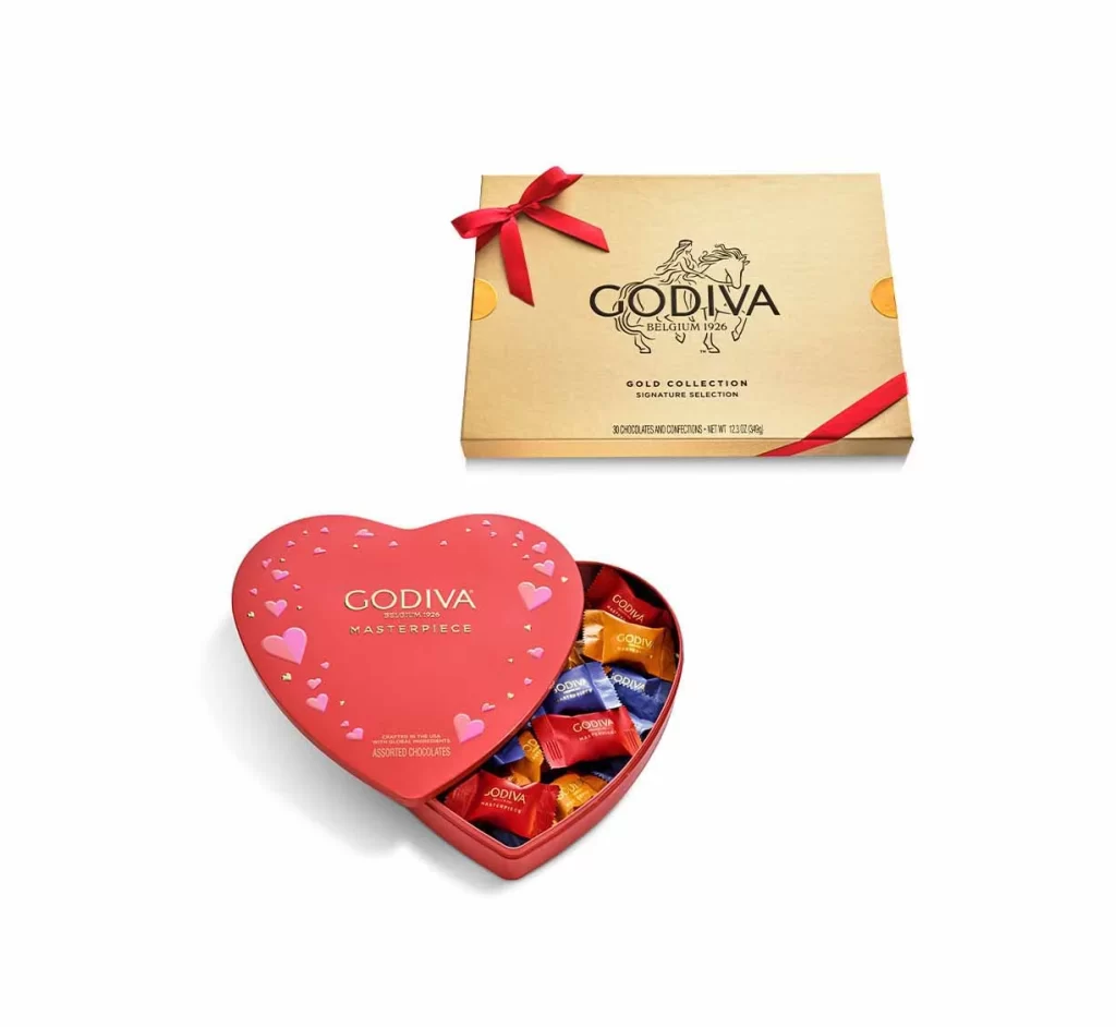 Godiva Valentines Day Gold Masterpiece Gift Set Packaging