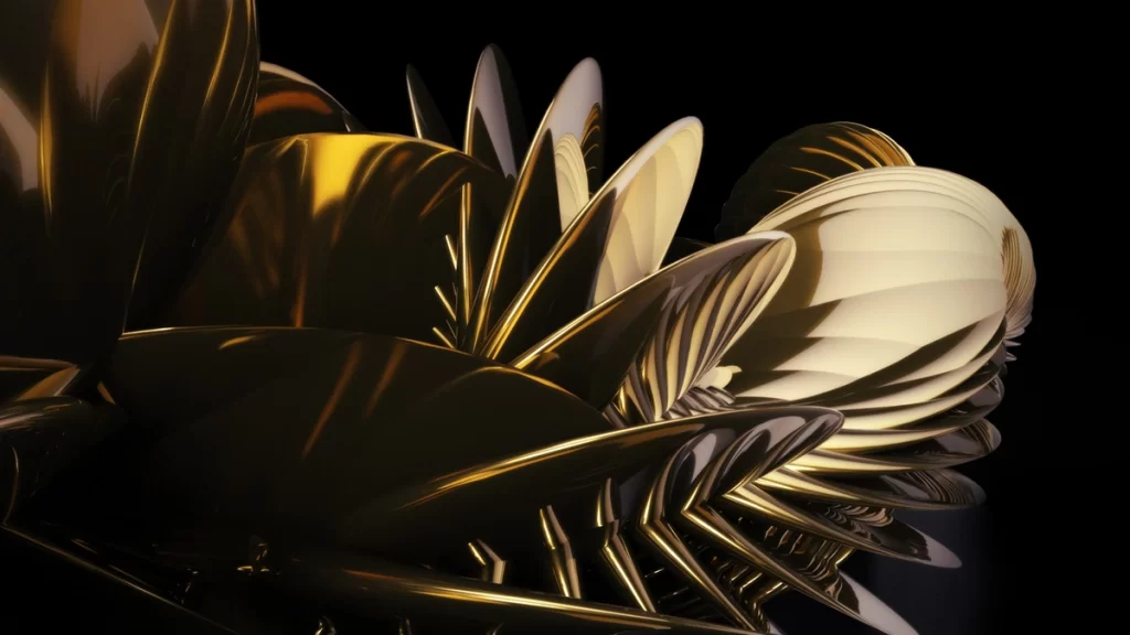 Black Petal 3D Background