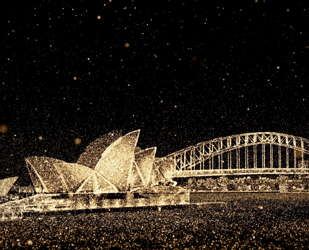 Gold Bokeh Dark Background