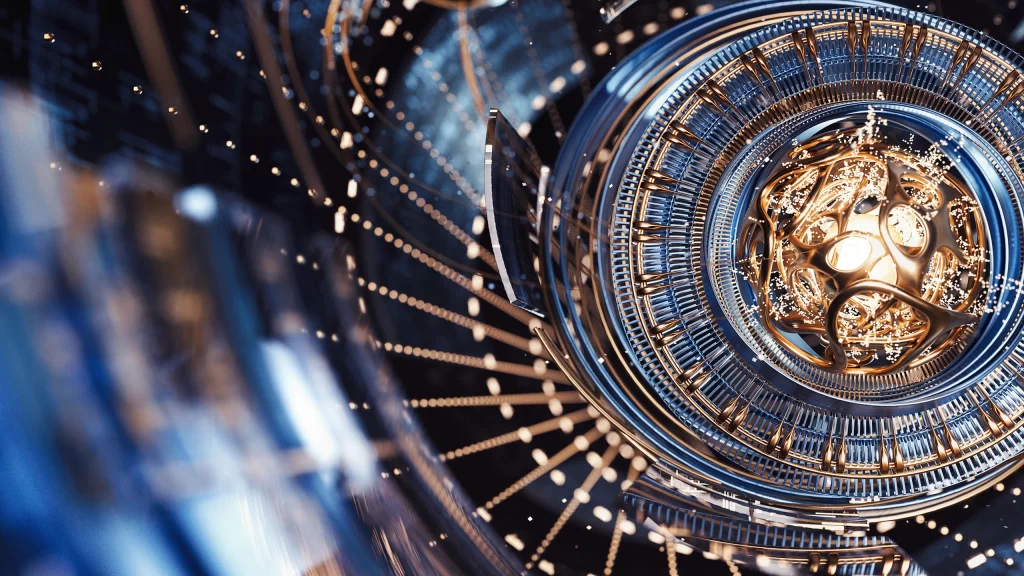 Gold Circle 3D Background