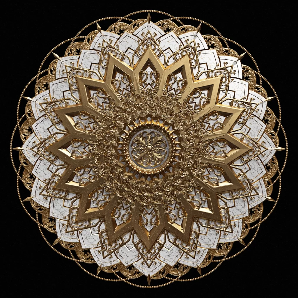 Gold Circle Geometric Background