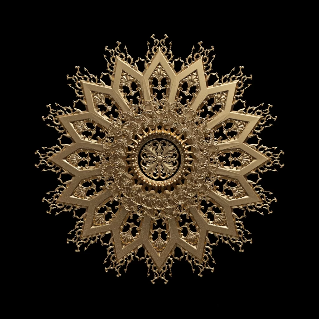 Gold Ethereal 3D Background