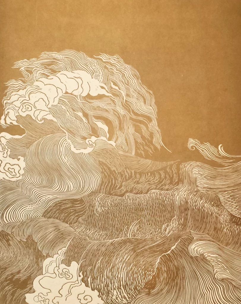 Gold Ethereal Texture Background