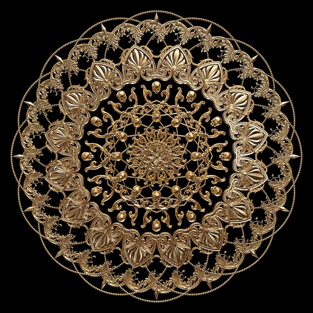 Gold Flow Geometric Background
