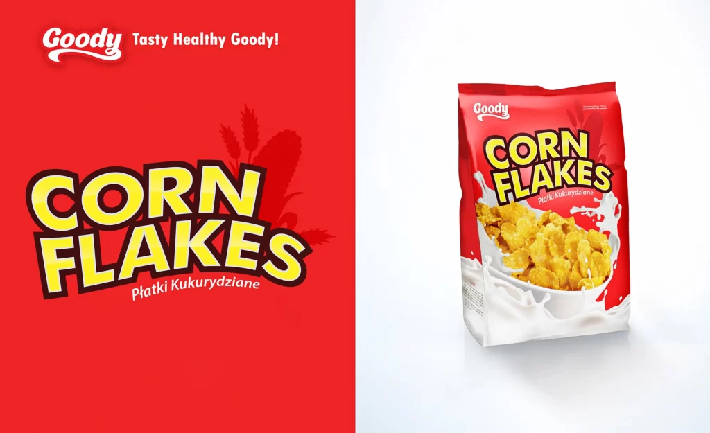 Goody Corn Flakes Cereal Box Packaging