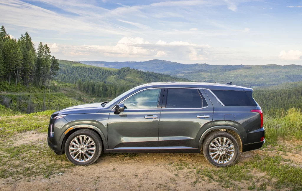 Gray SUV Mountain Road View