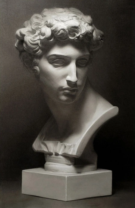 White Plaster Bust