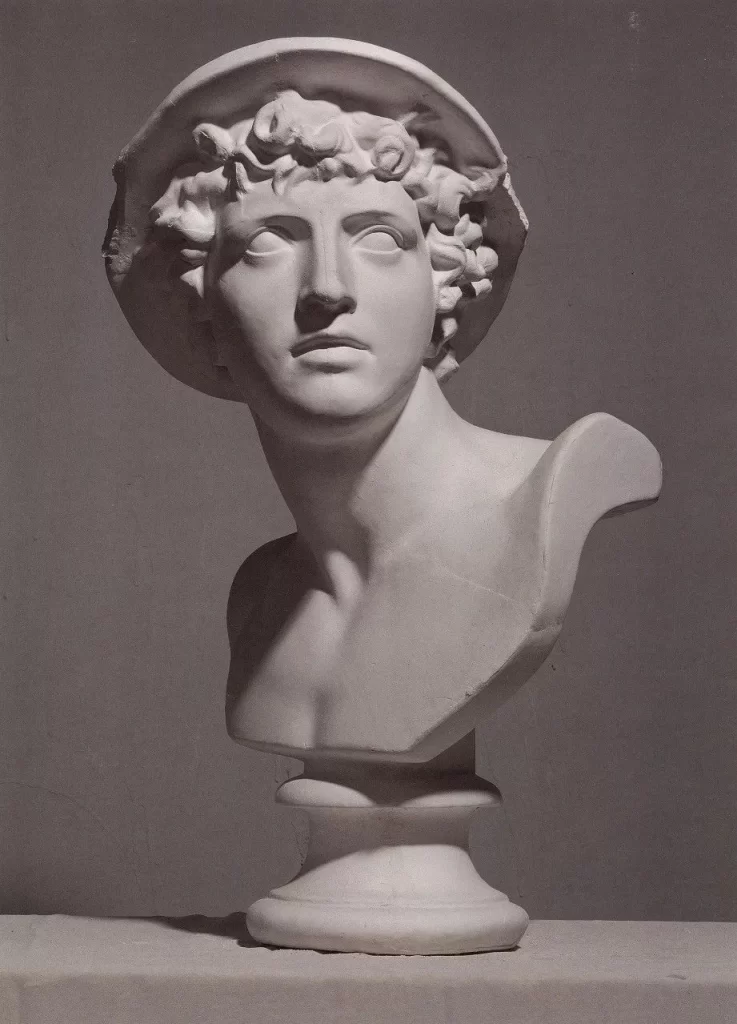 White Plaster Bust